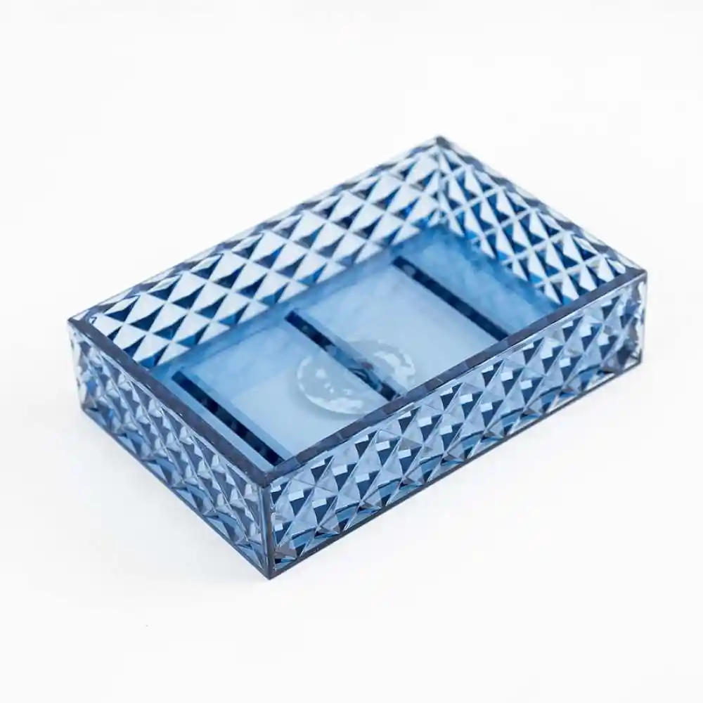 Jabonera Expressions 12x3x8cm Azul Polietileno
