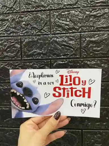 Tarjeta Invitacion Lilo Y Stitch