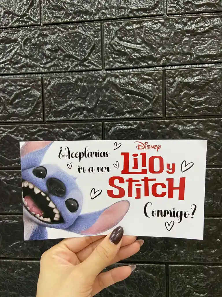 Tarjeta Invitacion Lilo Y Stitch