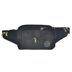 Canguro Riñonera Multifuncional Negro Unisex Con 7 Bolsillos
