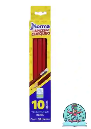 Lapiz Norma Rojo Triangular X10