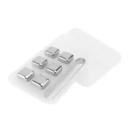 Cubos De Hielo Reutilizables En Acero Inoxidable X6 Bebidas