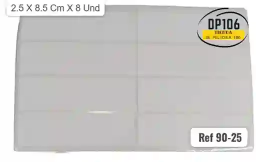 Rotulo Adhesivo 2.5 X 8.5 Cm X 8 Und Ref 90-25