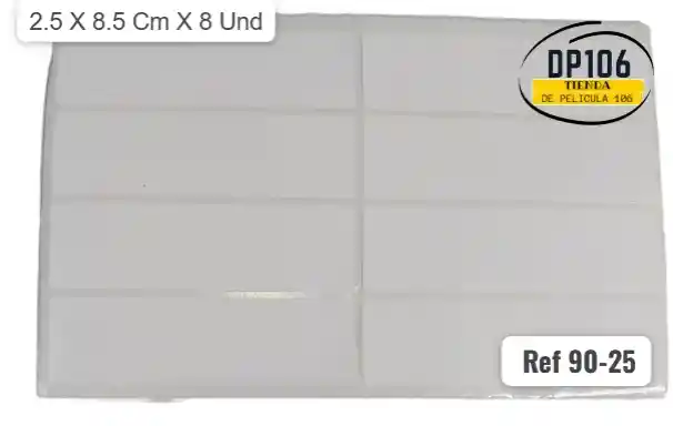 Rotulo Adhesivo 2.5 X 8.5 Cm X 8 Und Ref 90-25