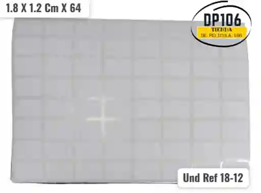 Rotulo Adhesivo 1.8 X 1.2 Cm X 64 Und Ref 18-12