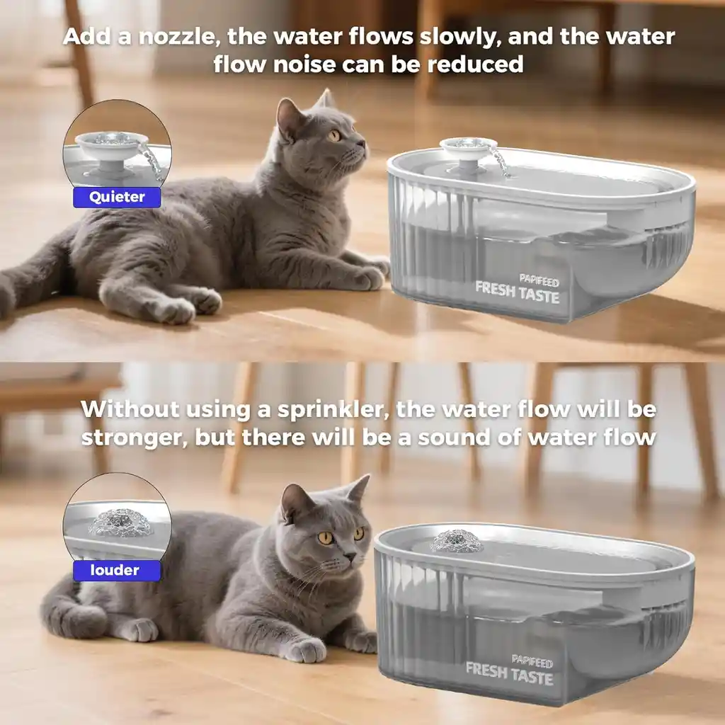Fuente De Agua Para Gatos Y Perros Con Bandeja De Acero Inoxidable – Automática Y Fácil De Limpiar