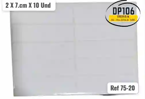 Rotulo Adhesivo 2 X 7.cm X 10 Und Ref 75-20