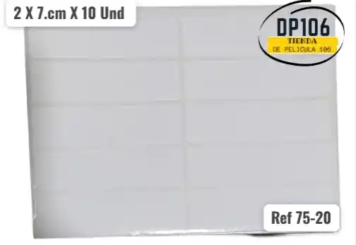 Rotulo Adhesivo 2 X 7.cm X 10 Und Ref 75-20