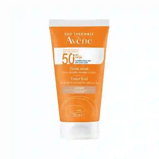 Protector Solar Fluido Con Color Avène Spf 50+ 50 Ml