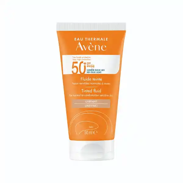 Protector Solar Fluido Con Color Avène Spf 50+ 50 Ml