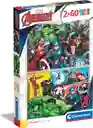 Rompecabezas 2 En 1 60 Piezas Marvel Avengers Para Niños