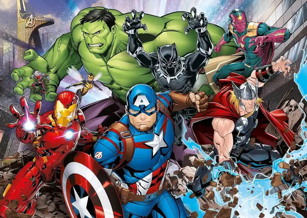 Rompecabezas 2 En 1 60 Piezas Marvel Avengers Para Niños