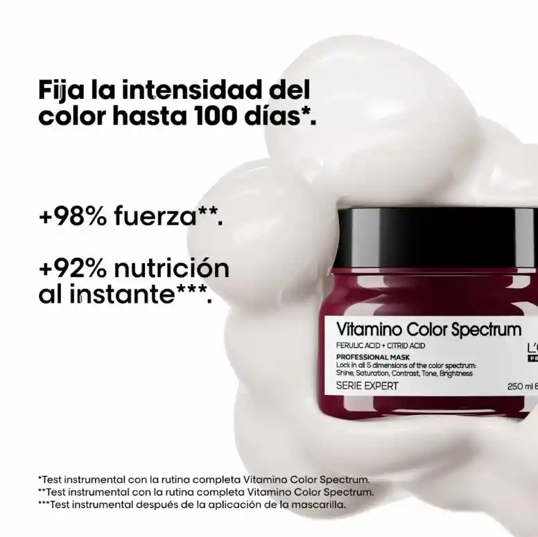 Mascarilla Intensa Para Proteger Y Prolongar El Color Vitamino Color Sprectrum L’oreal Serie Expert 250ml