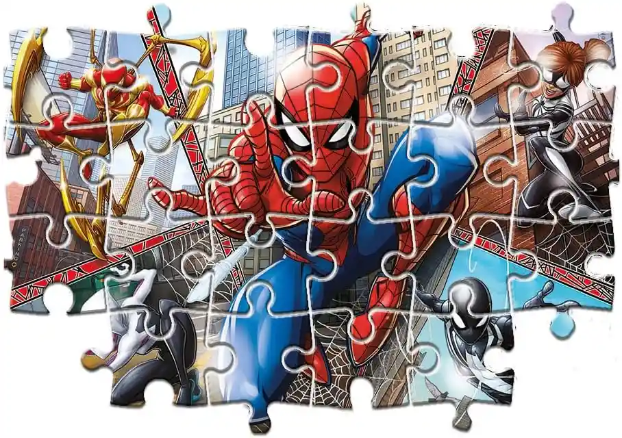 Rompecabezas 2 En 1 Spider-man Aventuras Para Niños