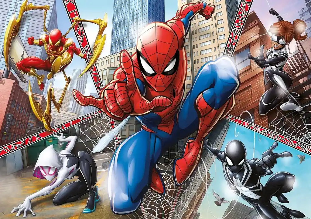 Rompecabezas 2 En 1 Spider-man Aventuras Para Niños