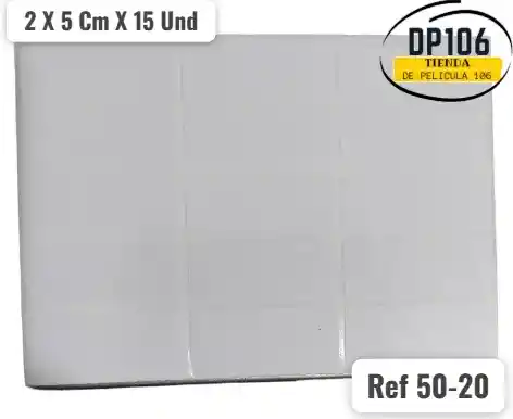 Rotulo Adhesivo 2 X 5 Cm X 15 Und Ref 50-20