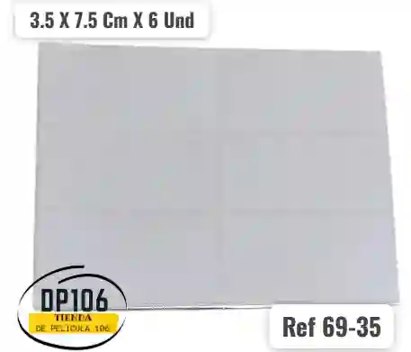 Rotulo Adhesivo 3.5 X 7.5 Cm X 6 Und Ref 69-35