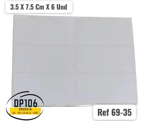 Rotulo Adhesivo 3.5 X 7.5 Cm X 6 Und Ref 69-35
