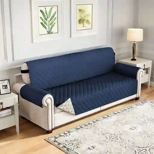 Protector De Sofa 3 Puestos Doble Faz Cubre Sofa
