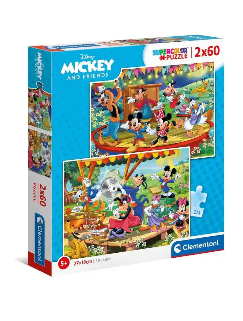 Rompecabezas 2 En 1 Mickey Y Amigos Fiesta Para Niños