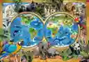 Rompecabezas 300 Piezas Mapa Del Mundo Animal Para Niños