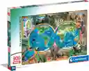 Rompecabezas 300 Piezas Mapa Del Mundo Animal Para Niños