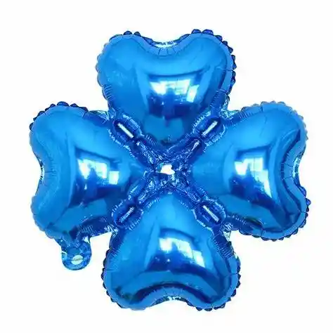 Globo Metalizado Trébol Azul 18" (unidad)