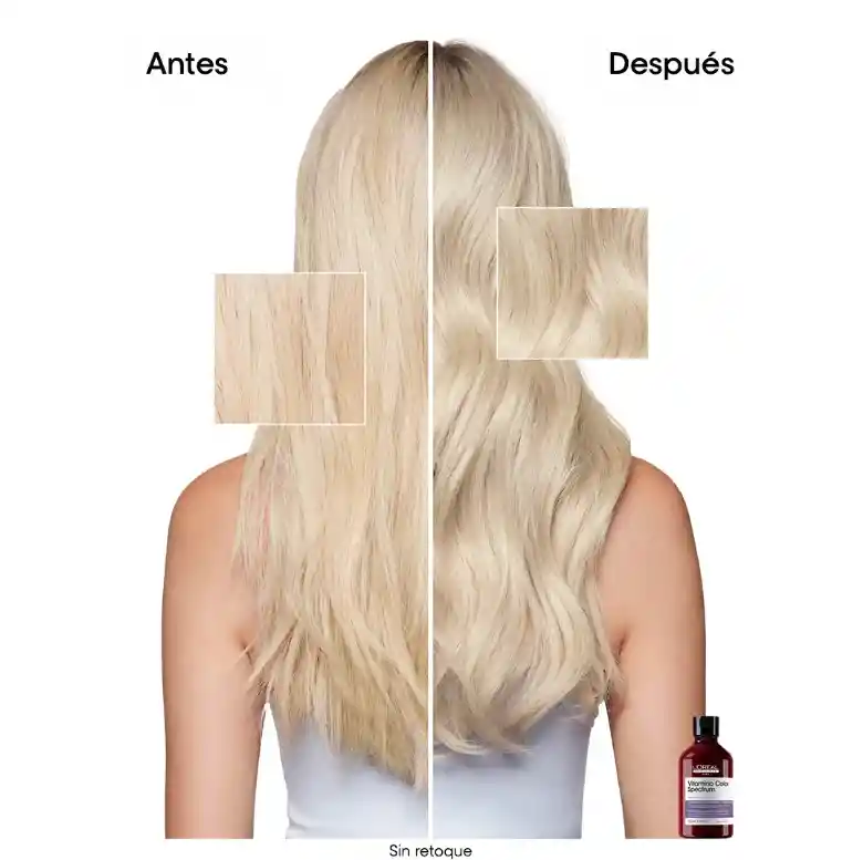Shampoo Morado Para Neutralizar Tonos Amarillos Vitamino Color Sprectrum L’oreal Serie Expert 300ml