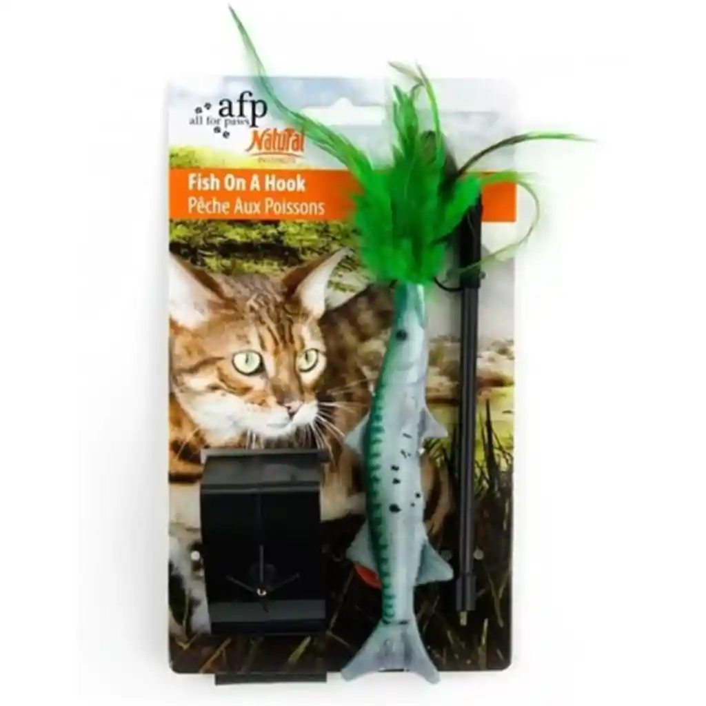 Juguete Para Gatos Caña De Pescar Con Pescado