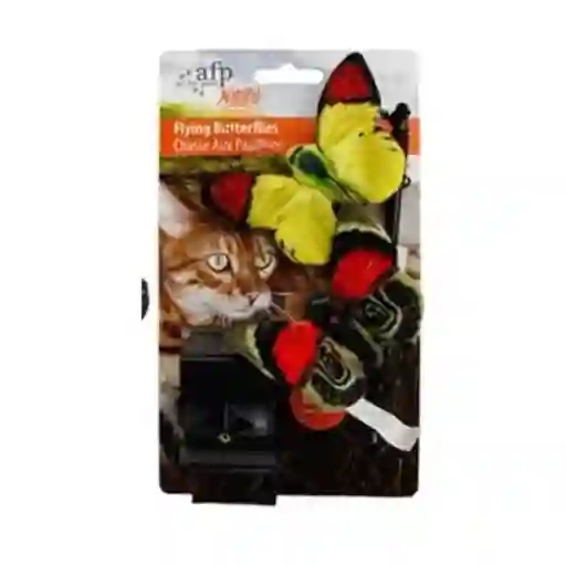 Juguete Para Gatos Caña De Pescar Con Dos Mariposas