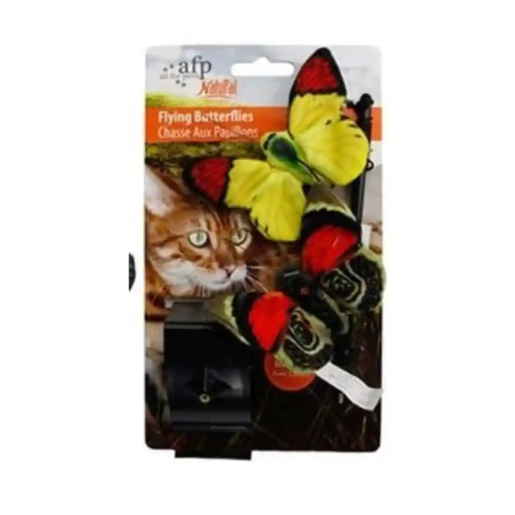 Juguete Para Gatos Caña De Pescar Con Dos Mariposas