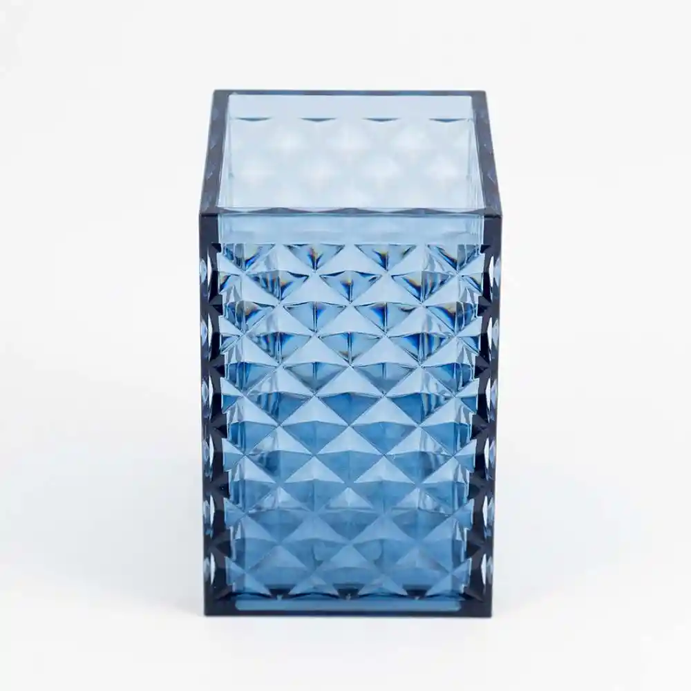 Portacepillo Expressions 6x10x6cm Azul Polietileno