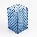 Portacepillo Expressions 6x10x6cm Azul Polietileno