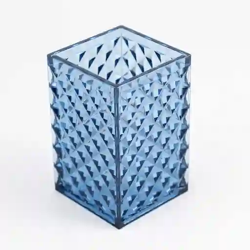 Portacepillo Expressions 6x10x6cm Azul Polietileno