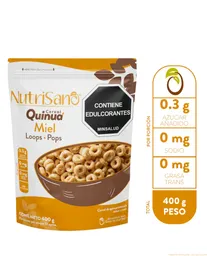 Cereal Quinua Loops Miel Nutrisano 400 G