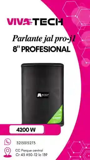 Parlante Jal-pro J1 8" Profesional