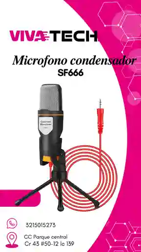 Microfono Condensador Omnidireccional Plug 3.5