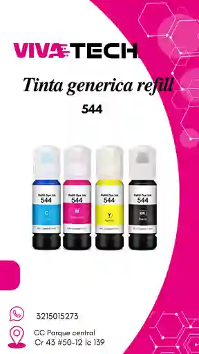 Kit X4 Tintas Refill Generica 544
