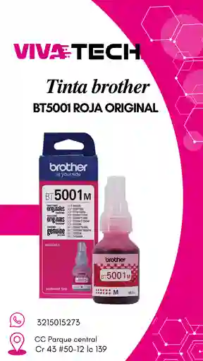 Tinta Brother Bt5001 Magenta (roja)
