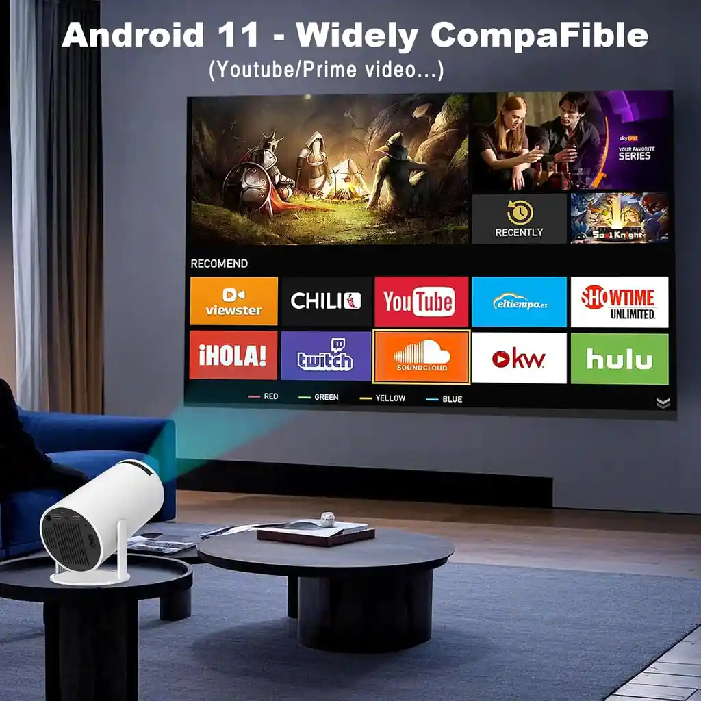 Mini Proyector Hy300 Pro 4k 1080p - Tu Cine En Cualquier Lugar