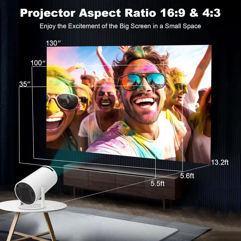 Mini Proyector Hy300 Pro 4k 1080p - Tu Cine En Cualquier Lugar