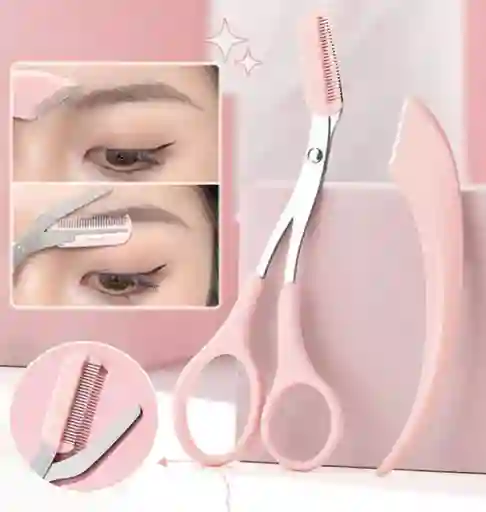 Tijeras Para Cortar Pelitos De Cejas + Perfilador