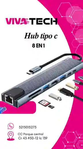 Hub Tipo C 8 En 1