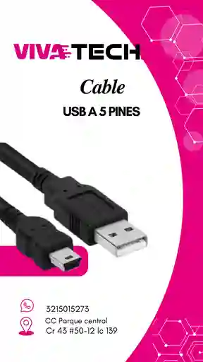 Cable A Usb 5 Pines