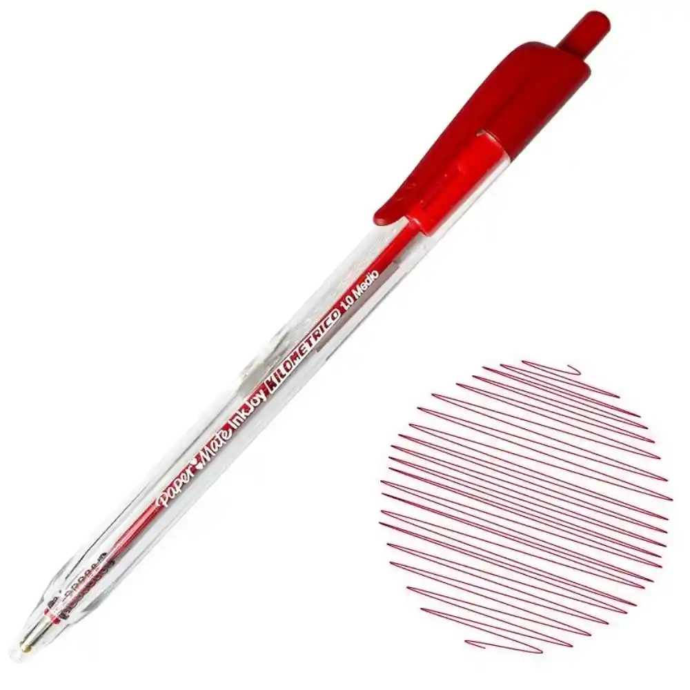 Bolígrafo Kilométrico Retráctil Rt 100 Sanford - 1.0mm Rojo