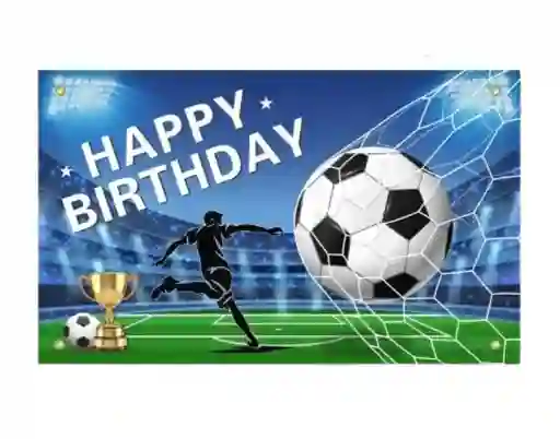 Pancarta Fondo Decoracion Cumpleaños Fiesta Telon Futbol