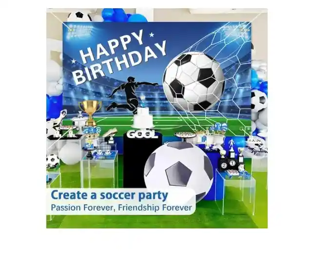 Pancarta Fondo Decoracion Cumpleaños Fiesta Telon Futbol