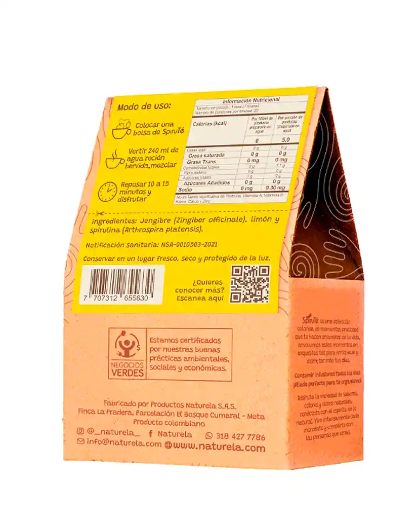 Spirute Jengibre Naturela 20 Sobres