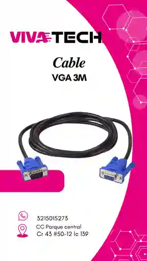Cable Vga 3mtrs
