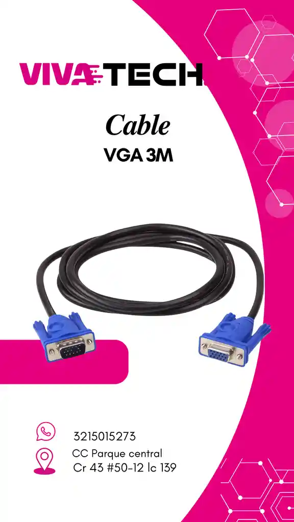 Cable Vga 3mtrs